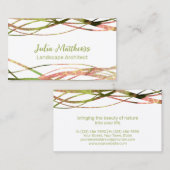 Unieke koele Leaf Natuur Design Landscape Designer Visitekaartje (Voorkant / Achterkant)