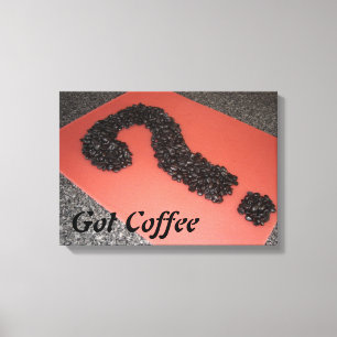 Unieke koffieboon kunst canvas afdruk