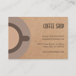 Unieke Koffiepictogramkaart achterKoffiewinkel 4. Visitekaartje