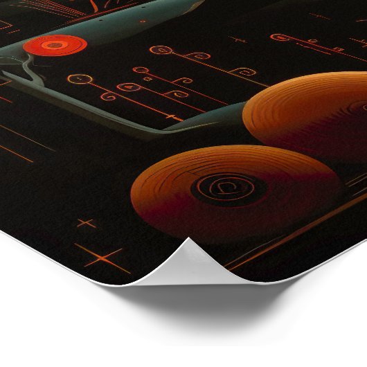 Unieke Kokopelli Abstract Poster (Hoek)