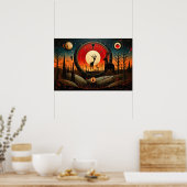 Unieke Kokopelli Abstract Poster (Keuken)