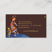 Unieke Kokopelli Art Designer Visitekaartje (Achterkant)