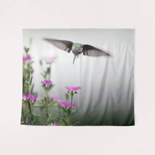 Unieke kolibrie wandkleed (Voorkant (horizontaal))