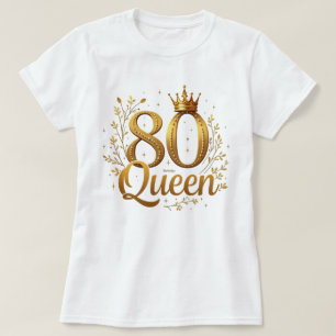 Unieke Koninklijke 80ste Verjaardag Koningin Art T-shirt