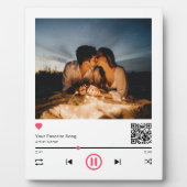 Unieke Koppel Gepersonaliseerde QR-code Elke Lied  Fotoplaat (Voorkant)