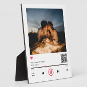 Unieke Koppel Gepersonaliseerde QR-code Elke Lied  Fotoplaat (Zijkant)