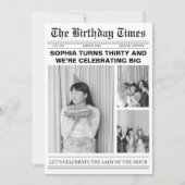 Unieke krant 30ste verjaardag foto Uitnodiging (Voorkant)