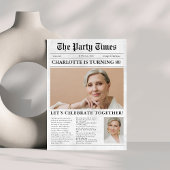 Unieke krant 80th Birthday Custom Photo Kaart