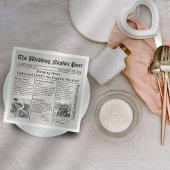Unieke Krant Feiten Foto's Bruiloft Servetten