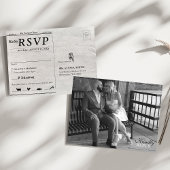 Unieke krant foto bruiloft uitnodiging RSVP