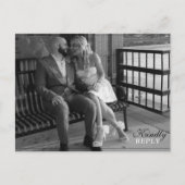 Unieke krant foto bruiloft uitnodiging RSVP (Voorkant)