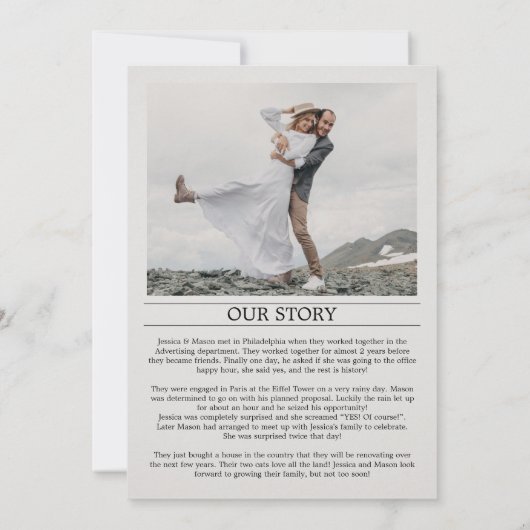 Unieke Krant Fun Classic Save The Date (Achterkant)