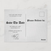 Unieke Krant Grappige Kinderen Save the Date Trouw Briefkaart (Achterkant)