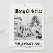 Unieke krant Kerstmis Feestdagenkaart (Voorkant)