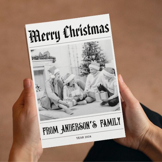 Unieke krant Kerstmis Feestdagenkaart