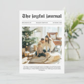 Unieke krant Kerstmis Wat een jaar Foto Feestdagenkaart (Staand voorkant)