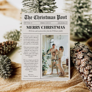 Unieke Krant Prettig Kerst Foto Feestdagenkaart