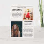 Unieke krant Verjaardag Programma Infographic (Achterkant)