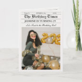 Unieke krant Verjaardag Programma Infographic (Voorkant)