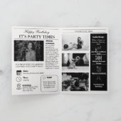 Unieke krant Verjaardag Programma Infographic (Binnen)