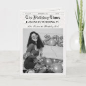 Unieke krant Verjaardag Programma Infographic (Voorkant)