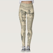 Unieke  krantenkoppen leggings (Voorkant)
