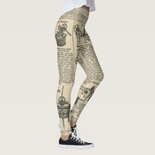 Unieke  krantenkoppen leggings (Rechts)