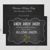 Unieke krijtbord HO HO HO kerstfeest Kaart (Voorkant / Achterkant)