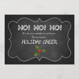 Unieke krijtbord HO HO HO kerstfeest Kaart