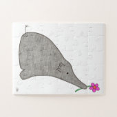 Unieke kunstpuzzel - Elefant met ventilator #1 Legpuzzel (Horizontaal)