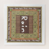 Unieke kunstpuzzel - Regen Legpuzzel (Horizontaal)