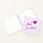 Unieke kutroze en Paarse hardebots Notitieboek (Binnen)