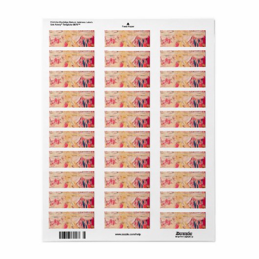 Unieke labels voor u met Abstract Design (Full Sheet)