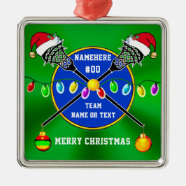 Unieke, Lacrosse kerstversieringen, speciaal geper Metalen Ornament
