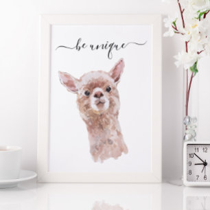 Unieke Lama Nursery Child Woodland Poster