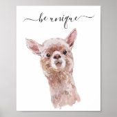 Unieke Lama Nursery Child Woodland Poster (Voorkant)