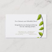 Unieke landschapsarchitectuur voor gardening van c visitekaartje (Achterkant)