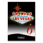 Unieke Las Vegas Bruiloft Menu+Table Kaart (Voorkant)
