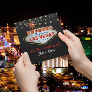 Unieke Las Vegas Wedding of Party Invitation Kaart