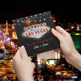 Unieke Las Vegas Wedding of Party Invitation Kaart