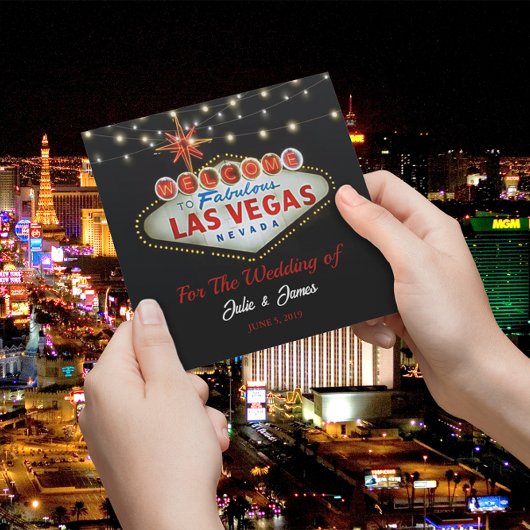 Unieke Las Vegas Wedding of Party Invitation Kaart