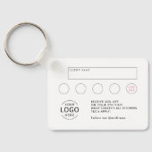 Unieke Lash Expert Logo Visitekaartje met QR-code Sleutelhanger (Achterkant)
