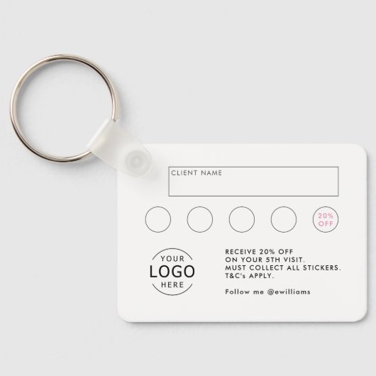 Unieke Lash Expert Logo Visitekaartje met QR-code Sleutelhanger (Achterkant)