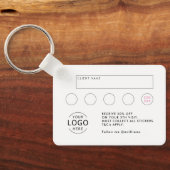 Unieke Lash Expert Logo Visitekaartje met QR-code Sleutelhanger (Achterkant)