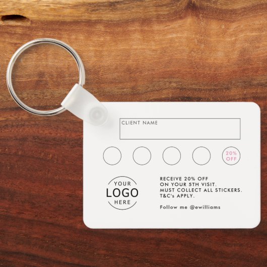 Unieke Lash Expert Logo Visitekaartje met QR-code Sleutelhanger (Achterkant)