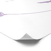 Unieke Lavendel bruiloft teken aandenken Poster (Hoek)