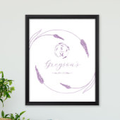 Unieke Lavendel Trouwteken en Keepsake Poster