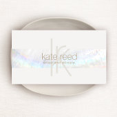 Unieke legant monogram Modern Seashell Stripe Visitekaartje