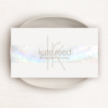 Unieke legant monogram Modern Seashell Stripe