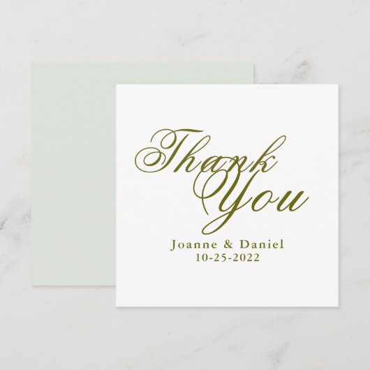 Unieke lege bruiloft personaliseren bedankkaart (Voorkant / Achterkant)